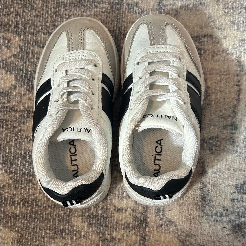 Nautica Kids White and Black Casual Sneakers